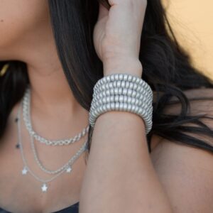 Wooden Bead Bracelet Plain by Annie Claire Designs (singles)