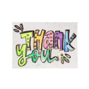 Hand painted card By Samantha Morgan: Thank You